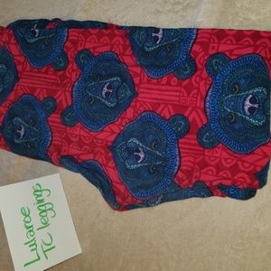 Lularoe leggings vintage unicorn bear print TC
